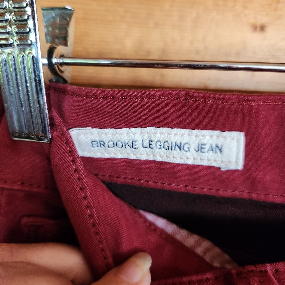 Lucky Brand ๐ Brooke Red Mid Rise Skinny Stretch Legging Ankle Jeans Sz 2 X 29" - Picture 5 of 12
